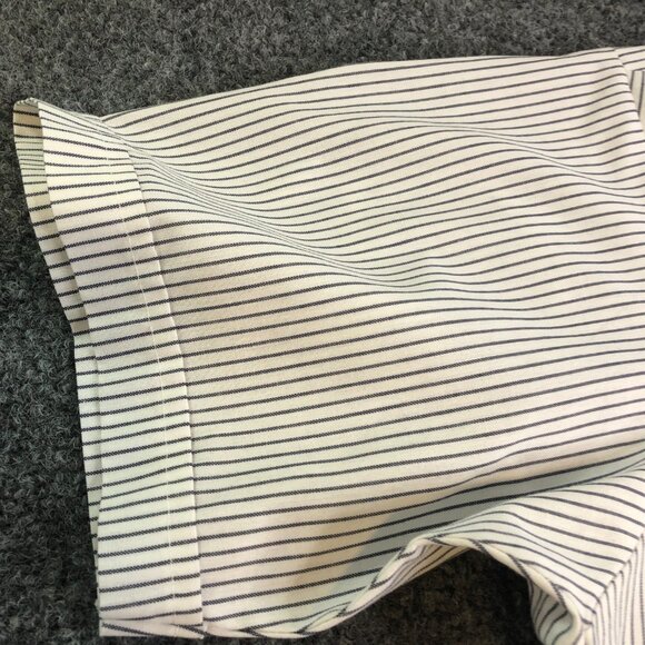 Unitog Short Mens 15 15.5 White Blue USA Hickory Stripe Uniform Worker 70s 80s - Picture 4 of 10